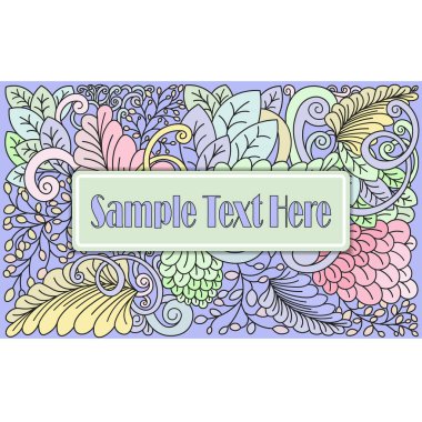 Yaprakların ve buklelerin pastel çerçevesi