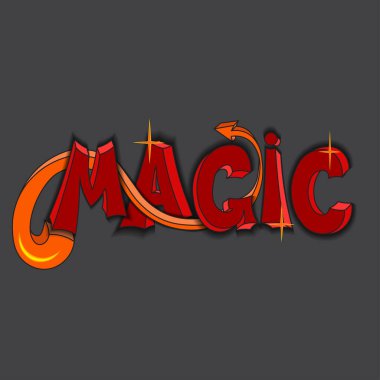 sihirli hacim vektör harfleri