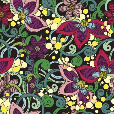 Çiçekli kabarcıklar pürüzsüz desen