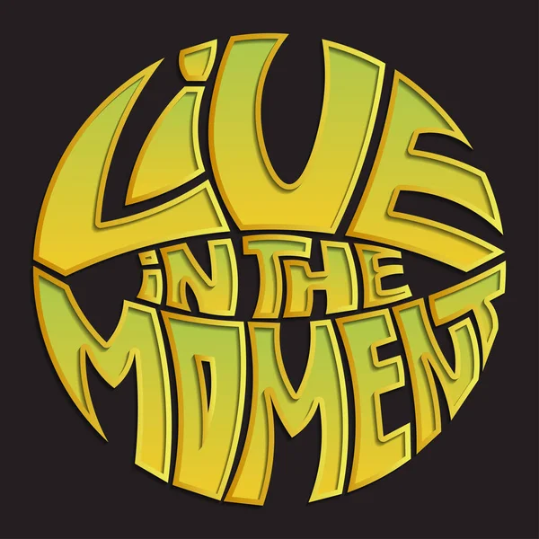 Anı yaşa. Eğimli ve yuvarlak şekilli eşsiz harfler. Etiketlere, posterlere, tişörtlere baskı yapmak için izole edilmiş vektör harfleri