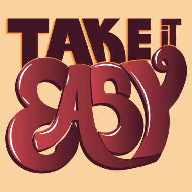 Sakin ol. Benzersiz gradyan harflerle özgün ifadeler. Etiketlere, posterlere, tişörtlere baskı yapmak için izole edilmiş vektör harfleri