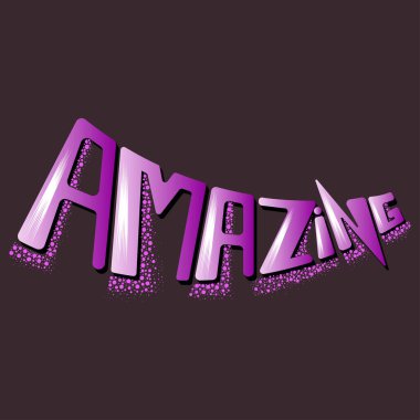 - Harika. Eşsiz harflerle izole edilmiş vektör yazıtları. Eğim ve gölge ile. Tişörtlere, etiketlere, afişlere, çantalara yazdırmak için parlak desenler.