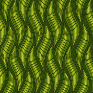Vektör içinde dikey yeşil dalgalarla kusursuz süsleme