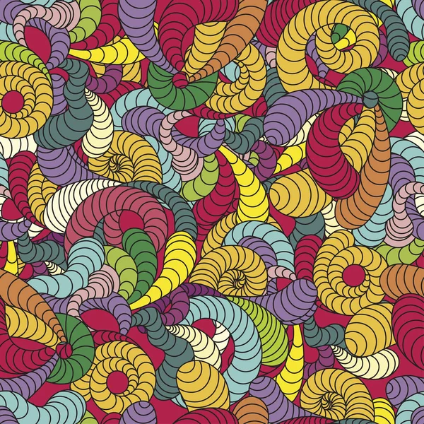 Multicolor Brillante Alegre Patrón Sin Costuras Con Elementos Rayas — Archivo Imágenes Vectoriales