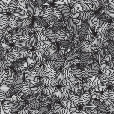 Gri renkli çiçeklerle kusursuz çiçek deseni. Çiçekli üniforma süsü.