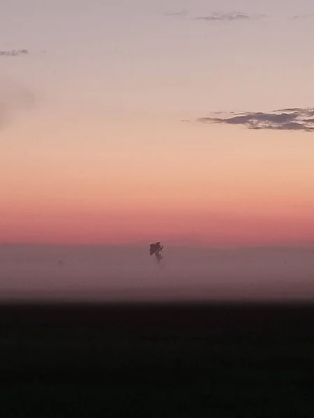 Закат Пустынной Местности — стоковое фото
