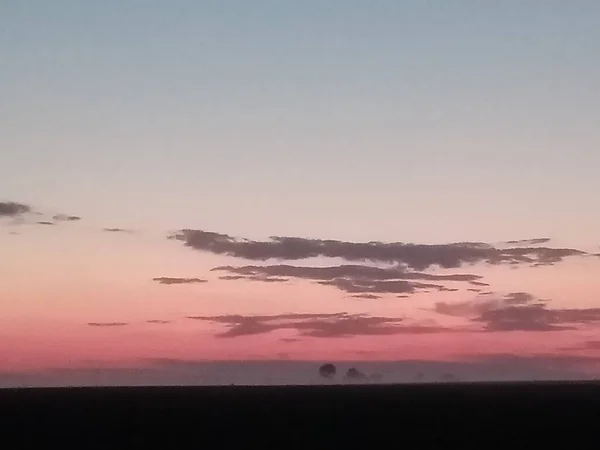 Ярко Оранжевое Небо Закате — стоковое фото
