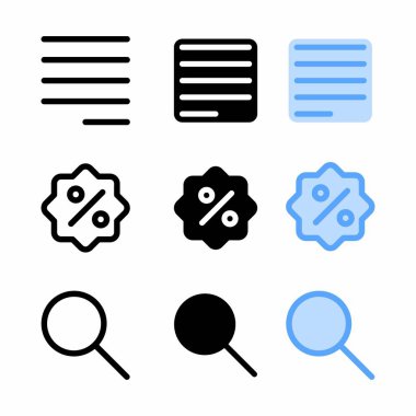 Web sitesi ve kullanıcı arayüzü için sol simgeyi üç biçimle hizala