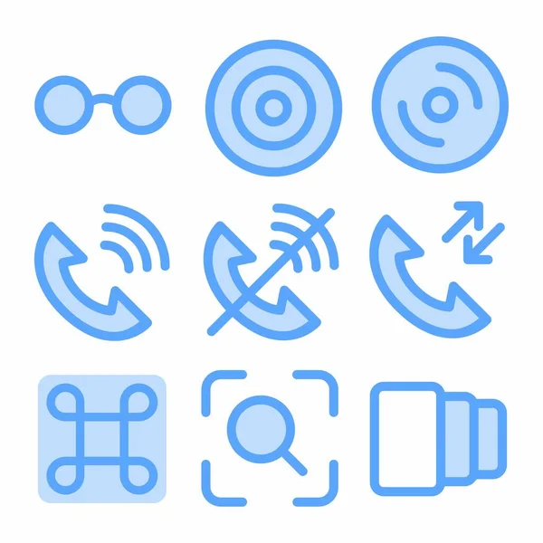 Icône Interface Avec Style Bleu Pour Présentation Affiche — Image vectorielle