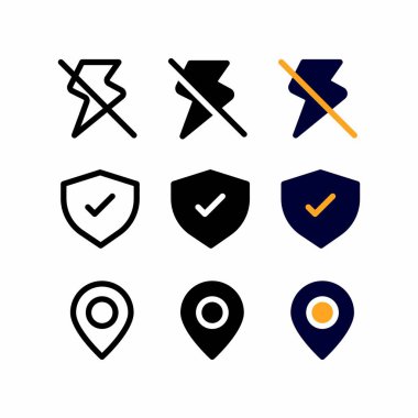 flash off simgesi, kullanıcı arayüzü vektör simgeleri ağ ve mobil piksel için ayarlandı mükemmel