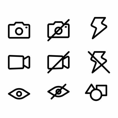 Web, sunum ve mobil piksel için kullanıcı arayüzü vektör çizgisi simgesi mükemmel