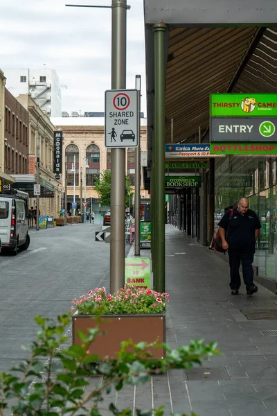 Una Vista Ciudad Adelaide Desde Los Edificios Negocios Antigua Obra — Foto de Stock