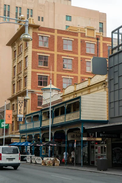 Una Vista Ciudad Adelaide Desde Los Edificios Negocios Antigua Obra — Foto de Stock