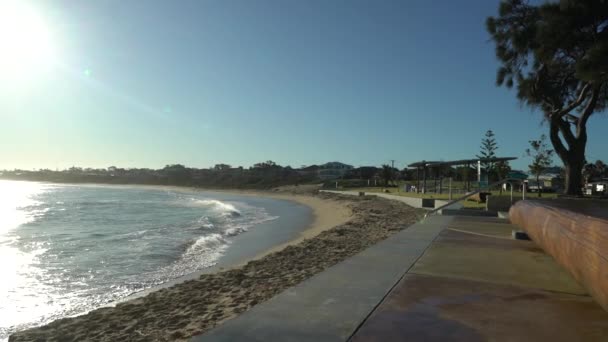 Ondas Água Nas Praias Mandurah Perto Perth Austrália Ocidental — Vídeo de Stock