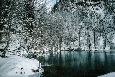 Yeni yıl için Avusturya Alpleri, Toplitzsee Gölü, Kammersee