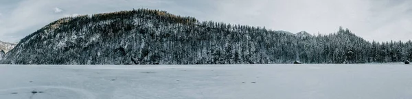 Австрийские Альпы Зимой Новый Год Озеро Топливо — стоковое фото
