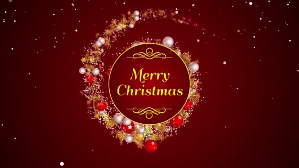 Тло сніжинки напередодні Різдва. Різдвяні та новорічні вітальні листівки 3d рендеринг — стокове відео