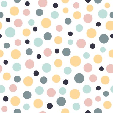 Soyut vektör kusursuz desen. Soyut modern trend vektör illüstrasyonu. Renkli çember deseni