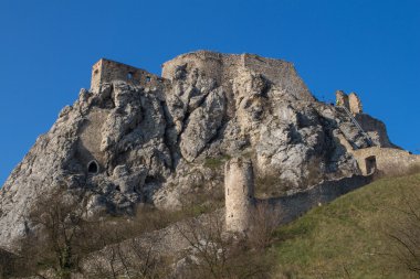 Hill ile bir Devin Castle, Bratislava, Slovakya