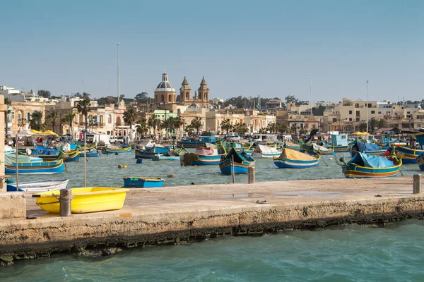 Kalastuskylä Marsaxlokk, Malta — kuvapankkivalokuva