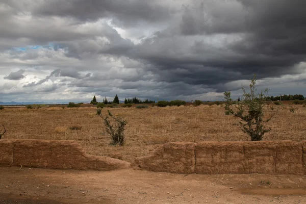 Campo de Otoño con Nubes, Marruecos —  Fotos de Stock