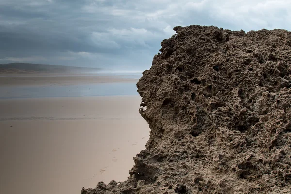 Molnig dag på stranden — Stockfoto