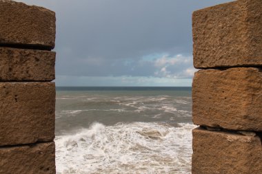 Şehir sur ve okyanus, Essaouira, Morocco