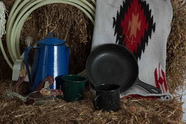 Equipo Cocina Vaquero Para Desayuno — Foto de Stock