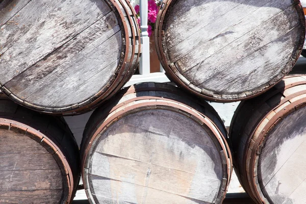 Old Weathered Wooden Barrell — Stock Photo, Image
