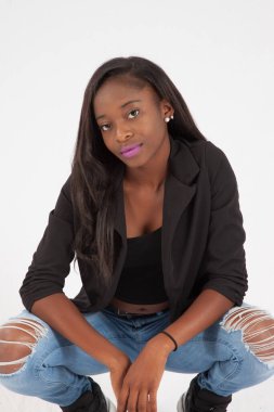 Güzel Dalgın Siyah Kadın