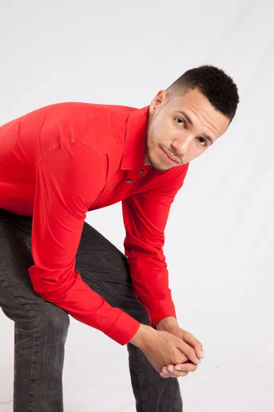 Handsome Man Looking Pensive — Stock Photo, Image