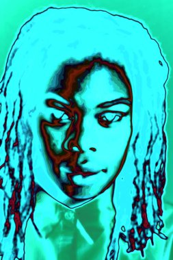 Düşünceli siyah kadın düşünceli görünüyor.