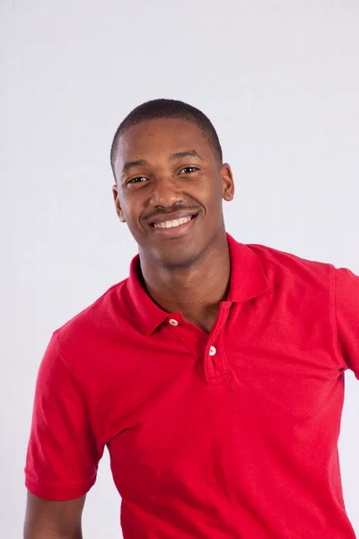 Handsome Black Man Happy Smile — Stock Photo, Image