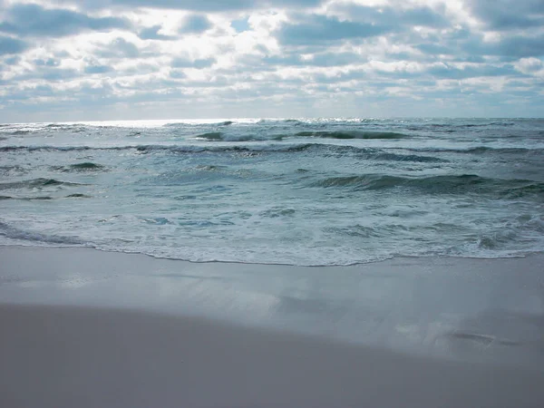 Oceánské Vlny Břehu — Stock fotografie