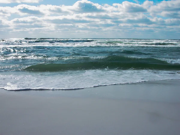 Oceánské Vlny Pláži — Stock fotografie