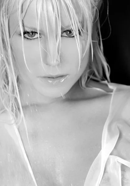 Enge Nahaufnahme Gesicht Von Promi Model Deana Durbin Sehr Sauberen — Stockfoto
