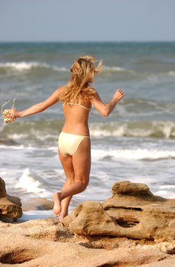 Boş zaman zaman tatil Sahilde - profesyonel Model abanoz P