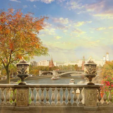 Kremlin görünümü. Moskova Panoraması.