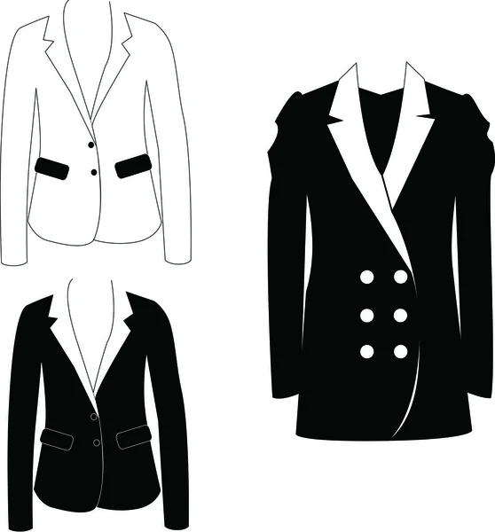 Chaquetas y abrigos — Vector de stock