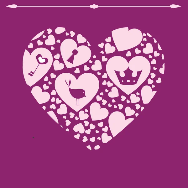 Big Pink Heart — Stock Vector