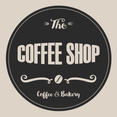 Kahve barı, ekmek fırınları için iş işareti. 