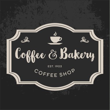 Kahve barı, ekmek fırınları için iş işareti. 