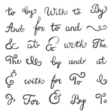 Kelimeler ve kaligrafi dekoratif öğeler yakalamak