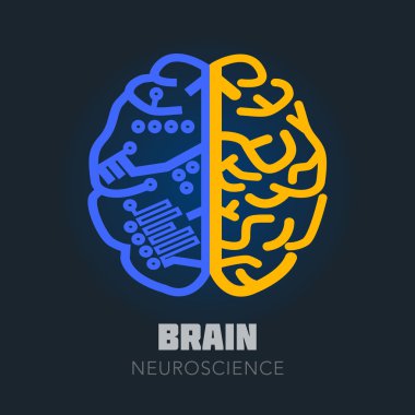 Brain icon & business sign template.