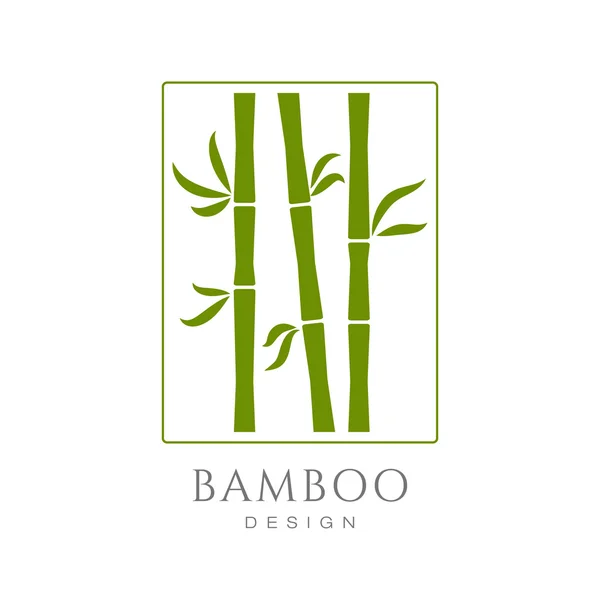 Icono de bambú, plantilla de signo de negocio . — Vector de stock