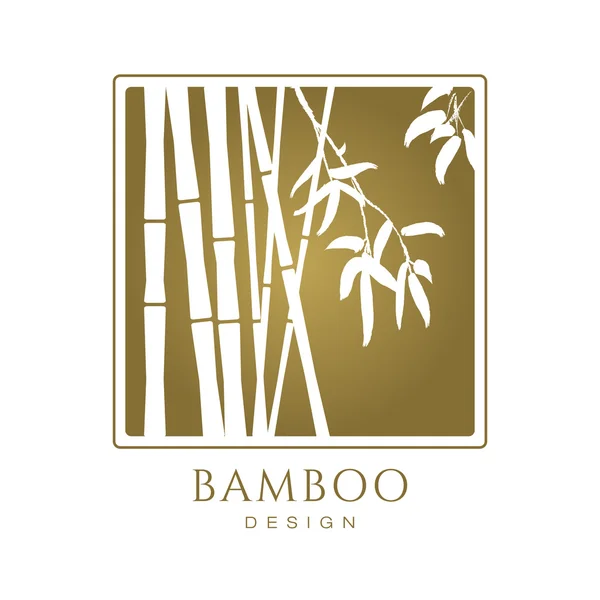 Icono de bambú, plantilla de signo de negocio . — Archivo Imágenes Vectoriales