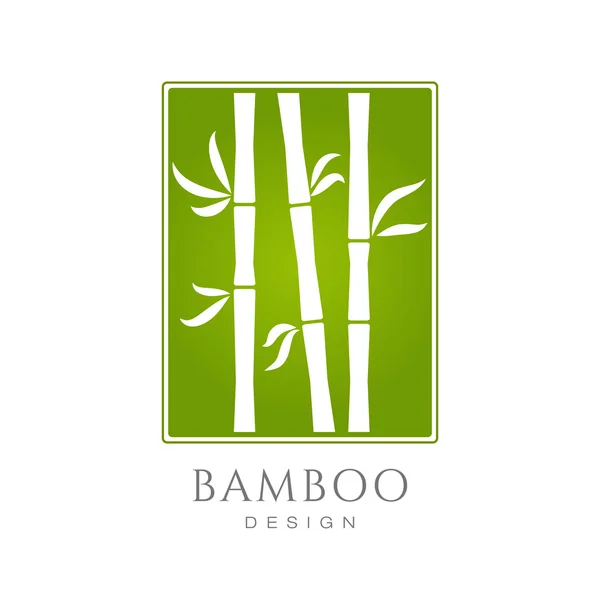 Icono de bambú, plantilla de signo de negocio . — Vector de stock