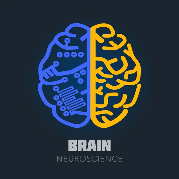 Brain icon & business sign template. — Stok Vektör