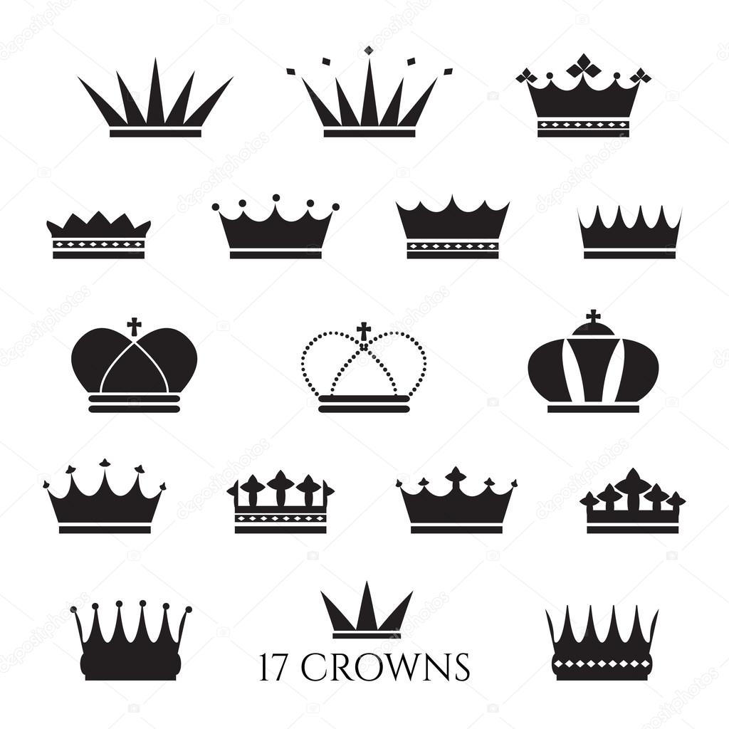 Set of  17 flat Crowns.