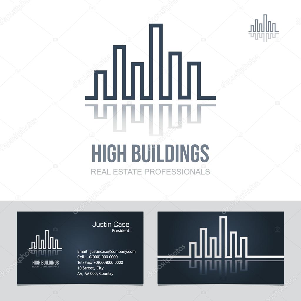Real Estate Business sign & Business Card vector template